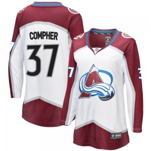 Fanatics Branded J.t. Compher Colorado Avalanche Women's J.T. Compher Breakaway Away Jersey - White