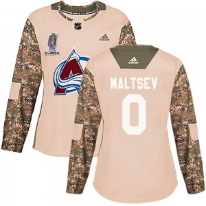 Adidas Mikhail Maltsev Colorado Avalanche Women's Authentic Veterans Day Practice 2022 Stanley Cup Champions Jersey - Camo