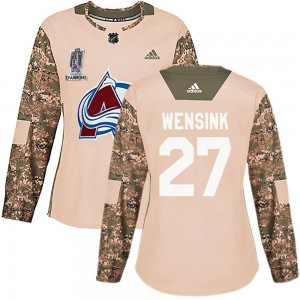 Adidas John Wensink Colorado Avalanche Women's Authentic Veterans Day Practice 2022 Stanley Cup Champions Jersey - Camo