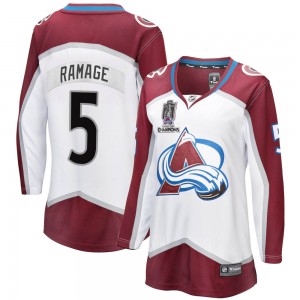 Fanatics Branded Rob Ramage Colorado Avalanche Women's Breakaway Away 2022 Stanley Cup Champions Jersey - White