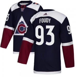 Adidas Jean-Luc Foudy Colorado Avalanche Youth Authentic Alternate Jersey - Navy
