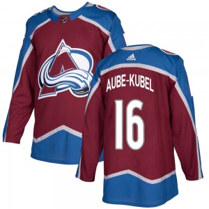 Adidas Youth Nicolas Aube-Kubel Colorado Avalanche Youth Authentic Burgundy Home Jersey