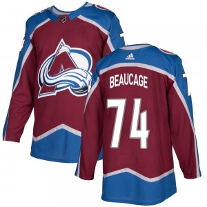 Adidas Youth Alex Beaucage Colorado Avalanche Youth Authentic Burgundy Home Jersey