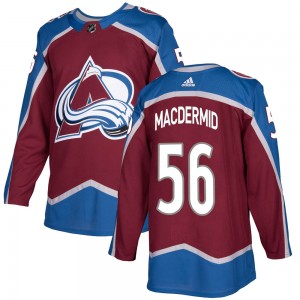 Adidas Youth Kurtis MacDermid Colorado Avalanche Youth Authentic Burgundy Home Jersey