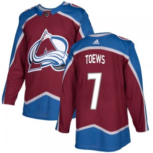Adidas Youth Devon Toews Colorado Avalanche Youth Authentic Burgundy Home Jersey