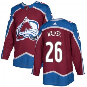 Adidas Youth Sean Walker Colorado Avalanche Youth Authentic Burgundy Home Jersey