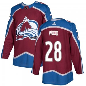 Adidas Youth Miles Wood Colorado Avalanche Youth Authentic Burgundy Home Jersey