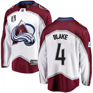 Fanatics Branded Rob Blake Colorado Avalanche Men's Breakaway Away 2022 Stanley Cup Final Patch Jersey - White