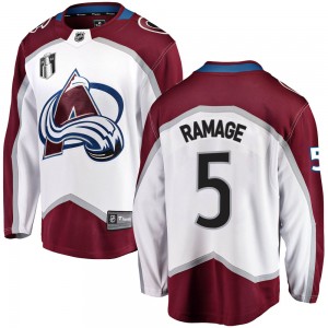 Fanatics Branded Rob Ramage Colorado Avalanche Men's Breakaway Away 2022 Stanley Cup Final Patch Jersey - White