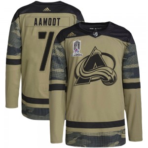 Adidas Wyatt Aamodt Colorado Avalanche Men's Authentic Military Appreciation Practice 2022 Stanley Cup Champions Jersey - Camo