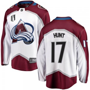 Fanatics Branded Brad Hunt Colorado Avalanche Youth Breakaway Away 2022 Stanley Cup Final Patch Jersey - White