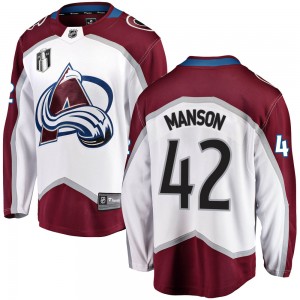 Fanatics Branded Josh Manson Colorado Avalanche Youth Breakaway Away 2022 Stanley Cup Final Patch Jersey - White