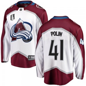 Fanatics Branded Jason Polin Colorado Avalanche Youth Breakaway Away 2022 Stanley Cup Final Patch Jersey - White