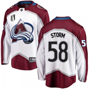 Fanatics Branded Ben Storm Colorado Avalanche Youth Breakaway Away 2022 Stanley Cup Final Patch Jersey - White