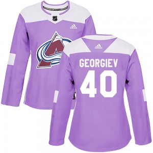 Adidas Alexandar Georgiev Colorado Avalanche Women's Authentic Fights Cancer Practice Jersey - Purple