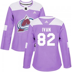 Adidas Ivan Ivan Colorado Avalanche Women's Authentic Fights Cancer Practice Jersey - Purple