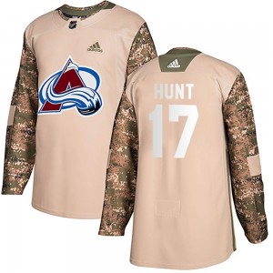 Adidas Brad Hunt Colorado Avalanche Youth Authentic Veterans Day Practice Jersey - Camo