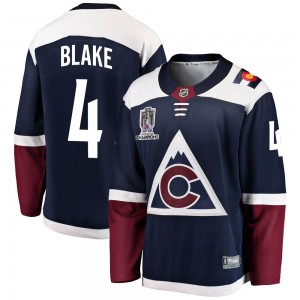 Fanatics Branded Rob Blake Colorado Avalanche Youth Breakaway Alternate 2022 Stanley Cup Champions Jersey - Navy