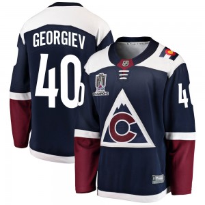 Fanatics Branded Alexandar Georgiev Colorado Avalanche Youth Breakaway Alternate 2022 Stanley Cup Champions Jersey - Navy