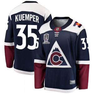 Fanatics Branded Darcy Kuemper Colorado Avalanche Youth Breakaway Alternate 2022 Stanley Cup Champions Jersey - Navy
