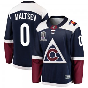 Fanatics Branded Mikhail Maltsev Colorado Avalanche Youth Breakaway Alternate 2022 Stanley Cup Champions Jersey - Navy