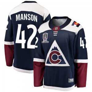 Fanatics Branded Josh Manson Colorado Avalanche Youth Breakaway Alternate 2022 Stanley Cup Champions Jersey - Navy