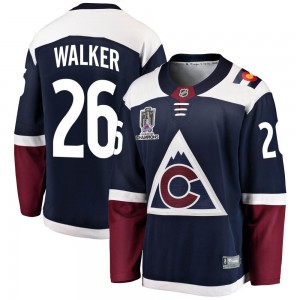 Fanatics Branded Sean Walker Colorado Avalanche Youth Breakaway Alternate 2022 Stanley Cup Champions Jersey - Navy
