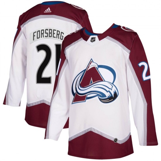 Adidas Peter Forsberg Colorado Avalanche Men's Authentic 2020/21 Away Jersey - White