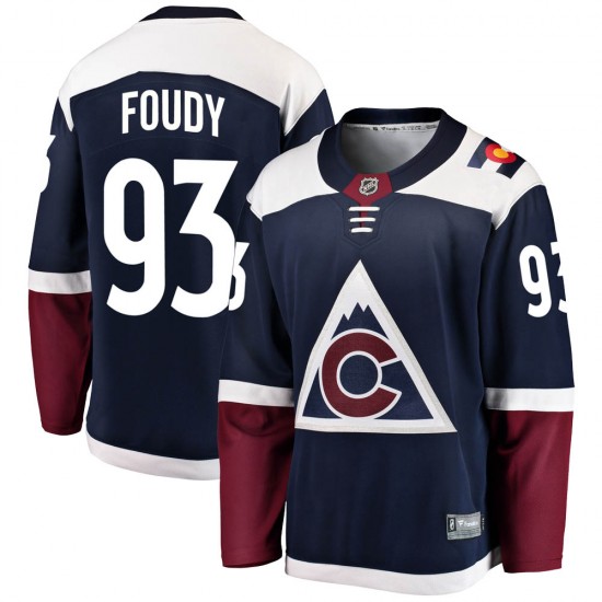 Fanatics Branded Jean-Luc Foudy Colorado Avalanche Youth Breakaway Alternate Jersey - Navy