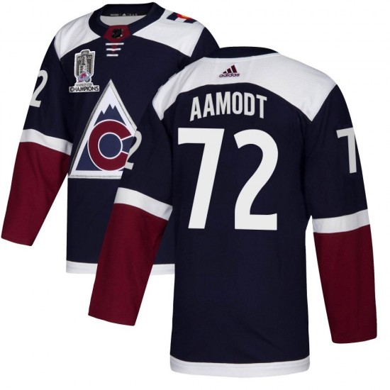 Adidas Wyatt Aamodt Colorado Avalanche Youth Authentic Alternate 2022 Stanley Cup Champions Jersey - Navy