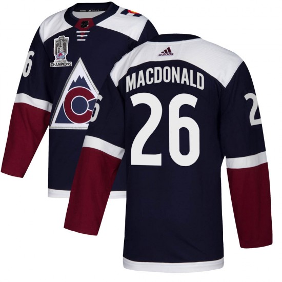 Adidas Jacob MacDonald Colorado Avalanche Youth Authentic Alternate 2022 Stanley Cup Champions Jersey - Navy