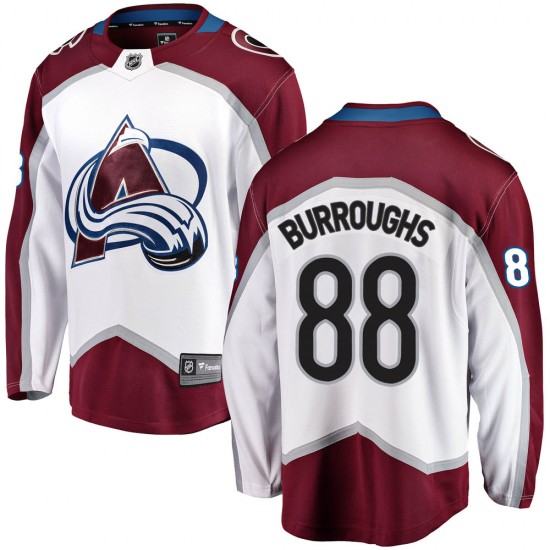 Fanatics Branded Kyle Burroughs Colorado Avalanche Youth Breakaway Away Jersey - White