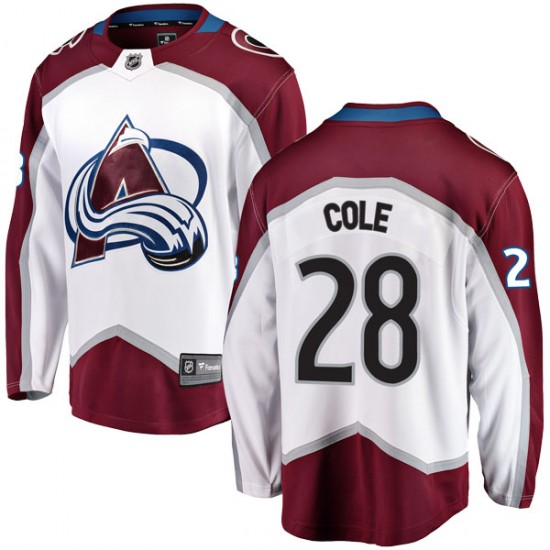 Fanatics Branded Ian Cole Colorado Avalanche Youth Breakaway Away Jersey - White
