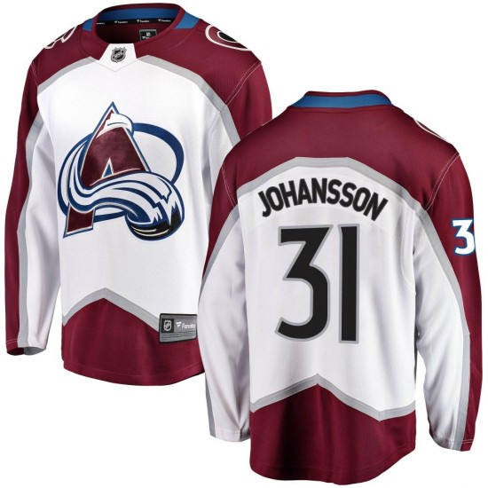 Fanatics Branded Jonas Johansson Colorado Avalanche Youth Breakaway Away Jersey - White