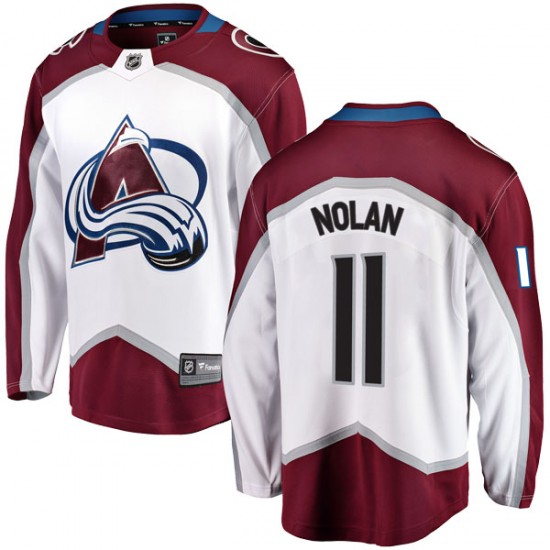 Fanatics Branded Owen Nolan Colorado Avalanche Youth Breakaway Away Jersey - White
