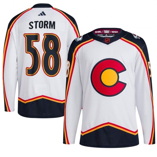 Adidas Ben Storm Colorado Avalanche Youth Authentic Reverse Retro 2.0 Jersey - White
