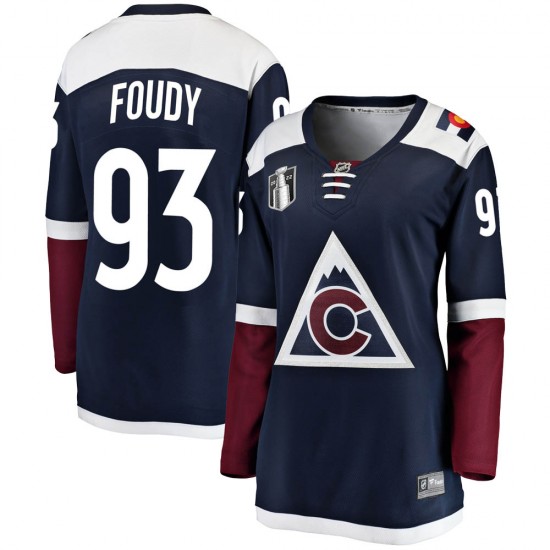 Fanatics Branded Jean-Luc Foudy Colorado Avalanche Women's Breakaway Alternate 2022 Stanley Cup Final Patch Jersey - Navy