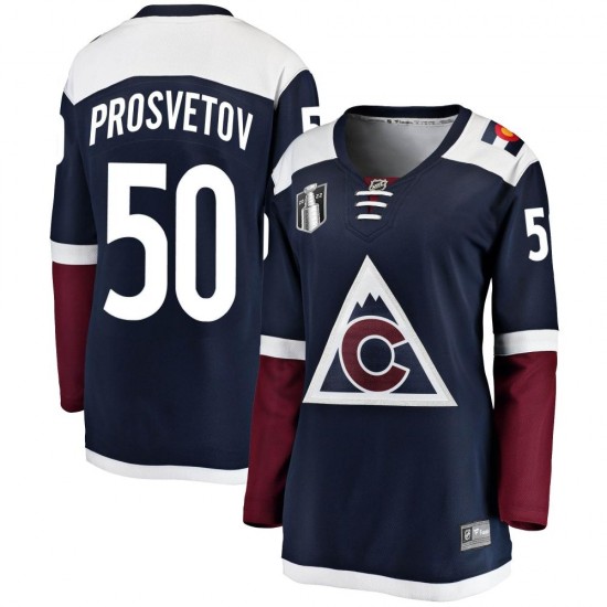 Fanatics Branded Ivan Prosvetov Colorado Avalanche Women's Breakaway Alternate 2022 Stanley Cup Final Patch Jersey - Navy