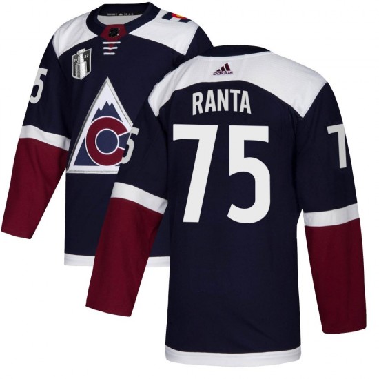 Adidas Sampo Ranta Colorado Avalanche Youth Authentic Alternate 2022 Stanley Cup Final Patch Jersey - Navy