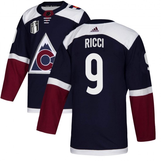 Adidas Mike Ricci Colorado Avalanche Youth Authentic Alternate 2022 Stanley Cup Final Patch Jersey - Navy