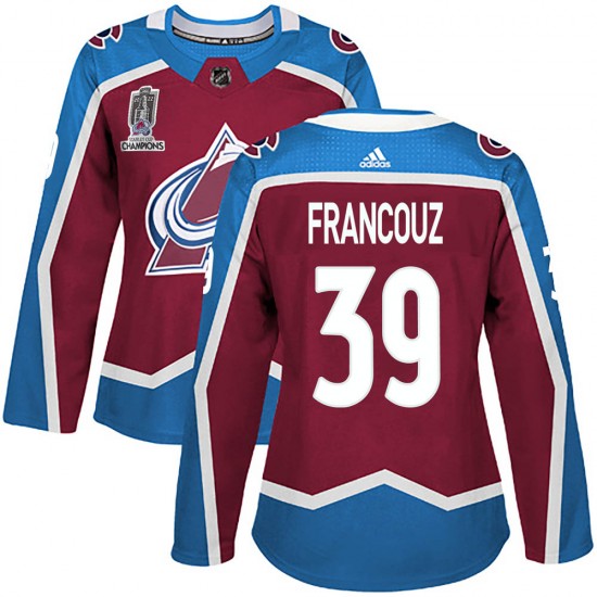 Adidas Women's Pavel Francouz Colorado Avalanche Women's Authentic Burgundy Home 2022 Stanley Cup Champions Jersey
