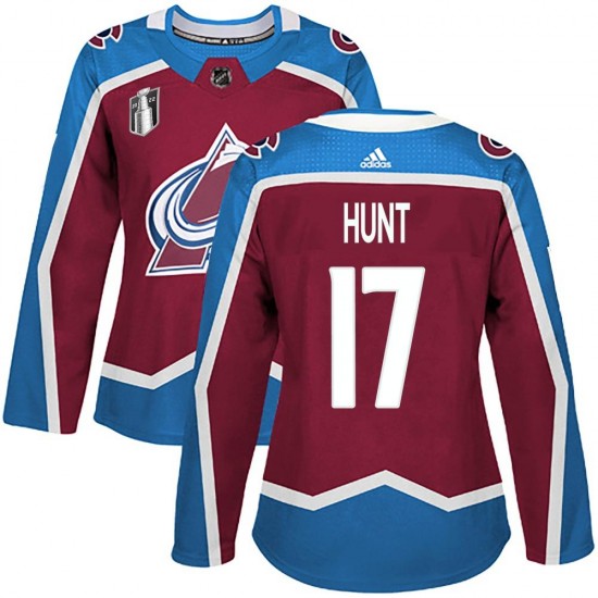 Adidas Women's Brad Hunt Colorado Avalanche Women's Authentic Burgundy Home 2022 Stanley Cup Final Patch Jersey