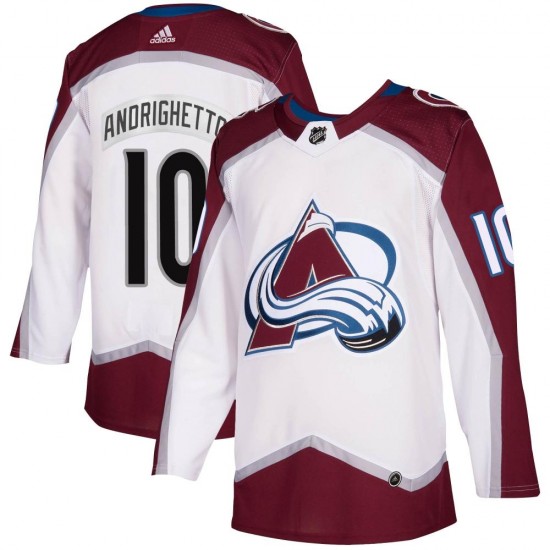 Adidas Sven Andrighetto Colorado Avalanche Youth Authentic 2020/21 Away Jersey - White