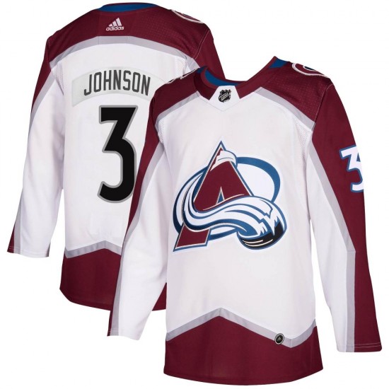 Adidas Jack Johnson Colorado Avalanche Youth Authentic 2020/21 Away Jersey - White