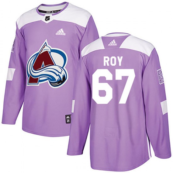 Adidas Hugo Roy Colorado Avalanche Youth Authentic Fights Cancer Practice Jersey - Purple