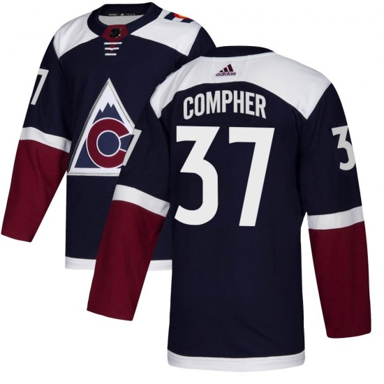 Adidas J.t. Compher Colorado Avalanche Men's Authentic J.T. Compher Alternate Jersey - Navy