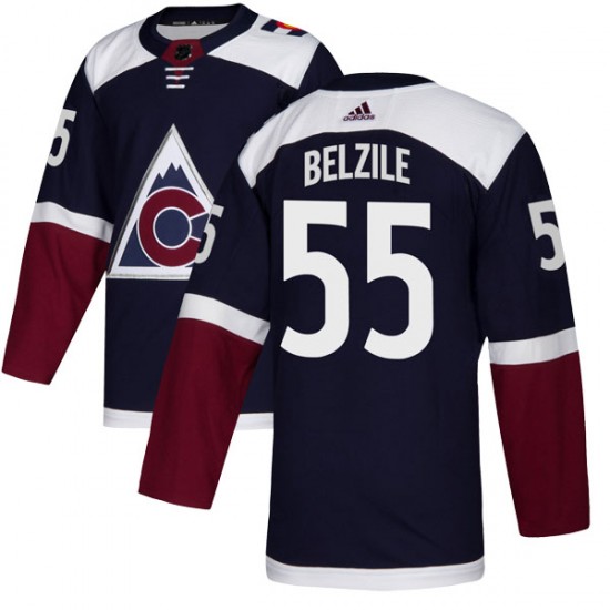 Adidas Alex Belzile Colorado Avalanche Youth Authentic Alternate Jersey - Navy