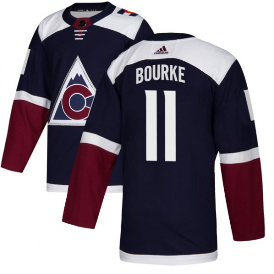 Adidas Troy Bourke Colorado Avalanche Youth Authentic Alternate Jersey - Navy