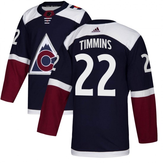 Adidas Conor Timmins Colorado Avalanche Youth Authentic Alternate Jersey - Navy