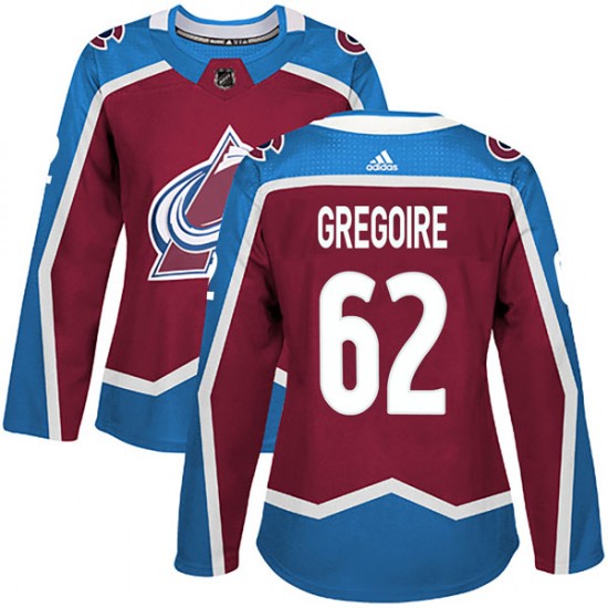 Adidas Women's Tom Gregoire Colorado Avalanche Women's Authentic Burgundy Home Jersey